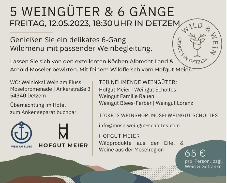 5 Weingüter & 6 Gänge - Hofgut Meier